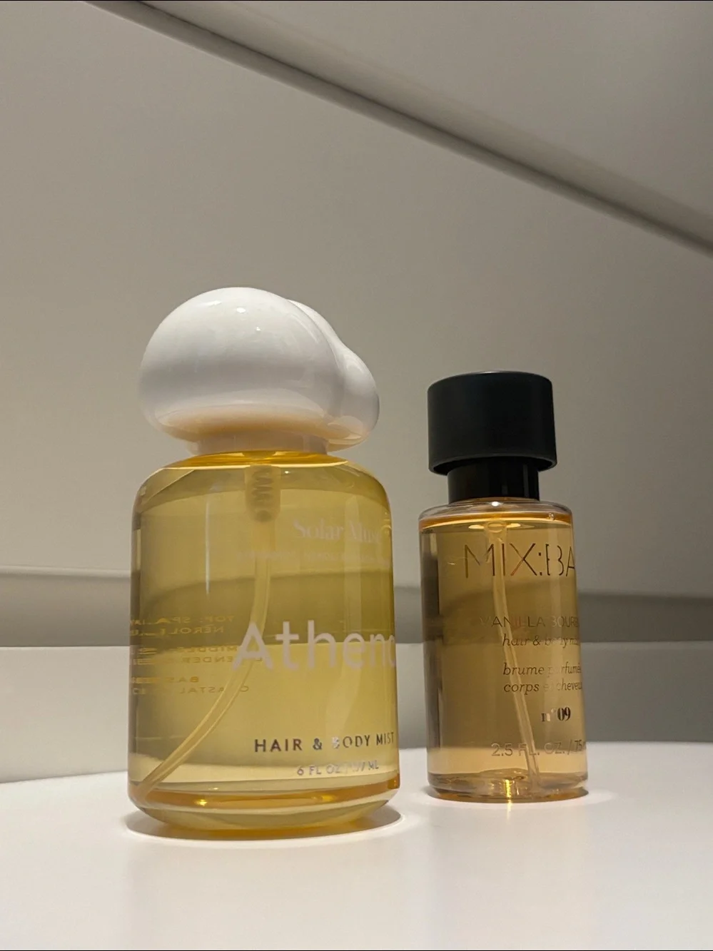 Bundle of 2 body mists: Athena Club Solar Muse and MixBar Vanilla Bourbon
